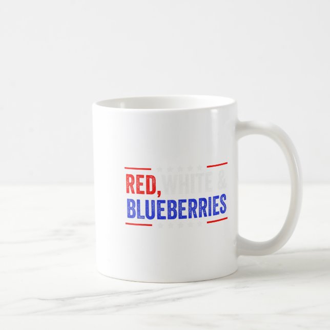 Taza De Café Red, White And Blueberries Patriot Dom 2025  (Derecha)