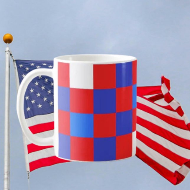 Taza De Café Red, White & Bold – Independence Day Coffee Mug (Subido por el creador)