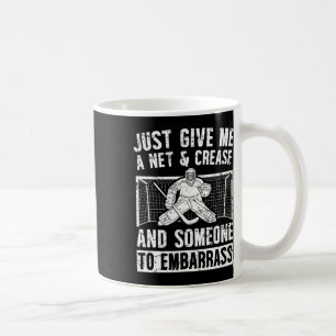 Taza De Café Red Y Área De Portería Portero De Hockey Sobre Hie