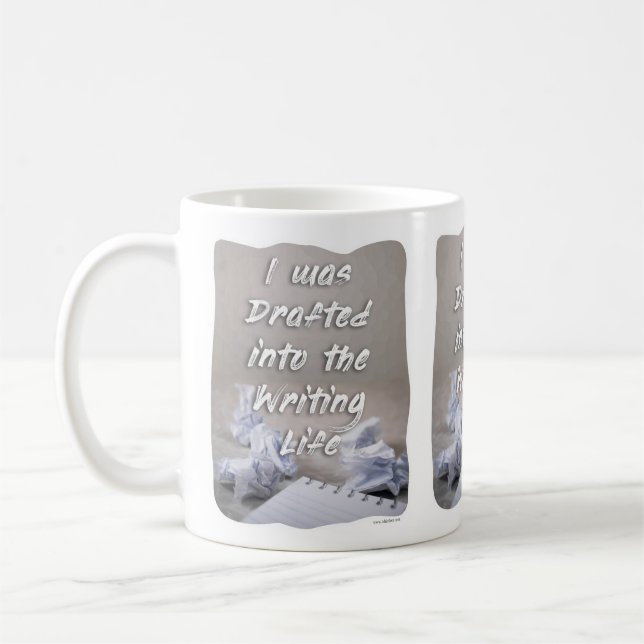 Taza De Café Redactado en esa vida de escritura (Izquierda)