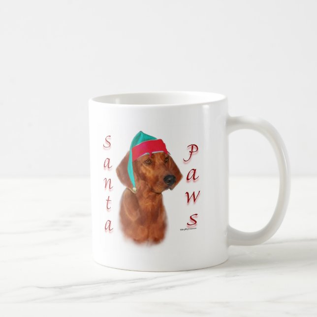 Taza De Café Redbone Coonhound Santa Paws (Derecha)