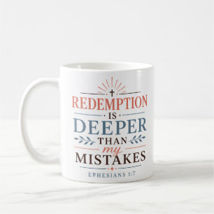 Taza De Café Redención Es Más Profunda Que Mis Errores Cristian