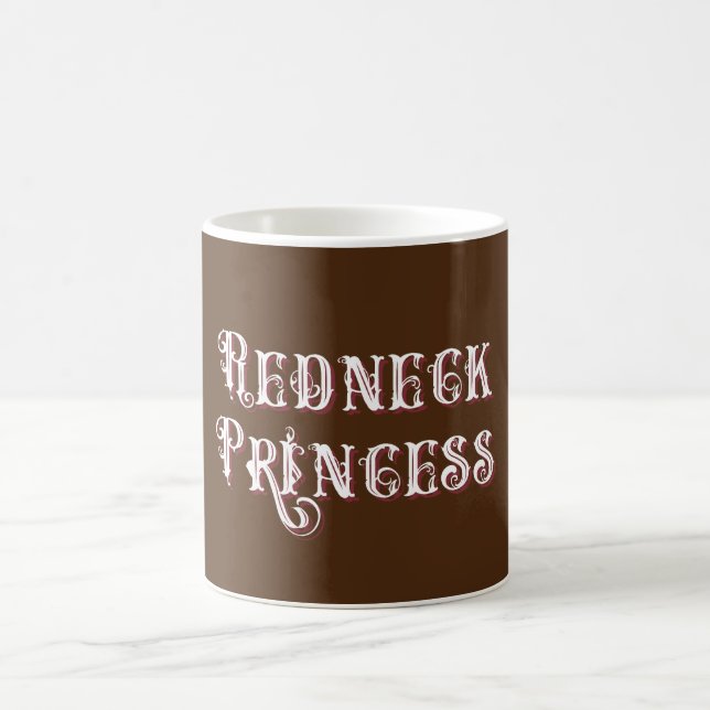Taza De Café Redneck Princess Fancy Text (Centro)