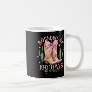 Taza De Café Redondeando 100 Días De Colegio Lazo Coquette Rosa