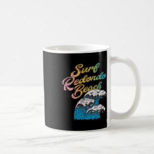 Taza De Café Redondo Beach, California Surf Vintage Retro 60s 7