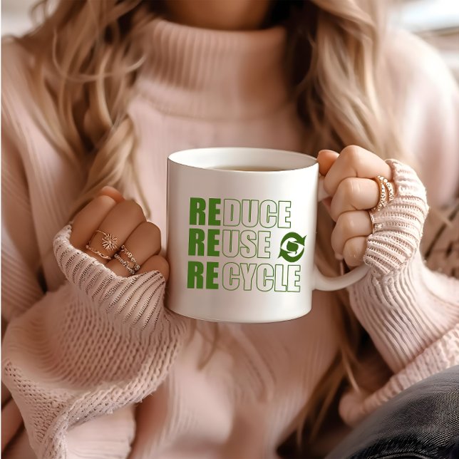 Taza De Café Reducir el reciclaje de reutilización (Subido por el creador)