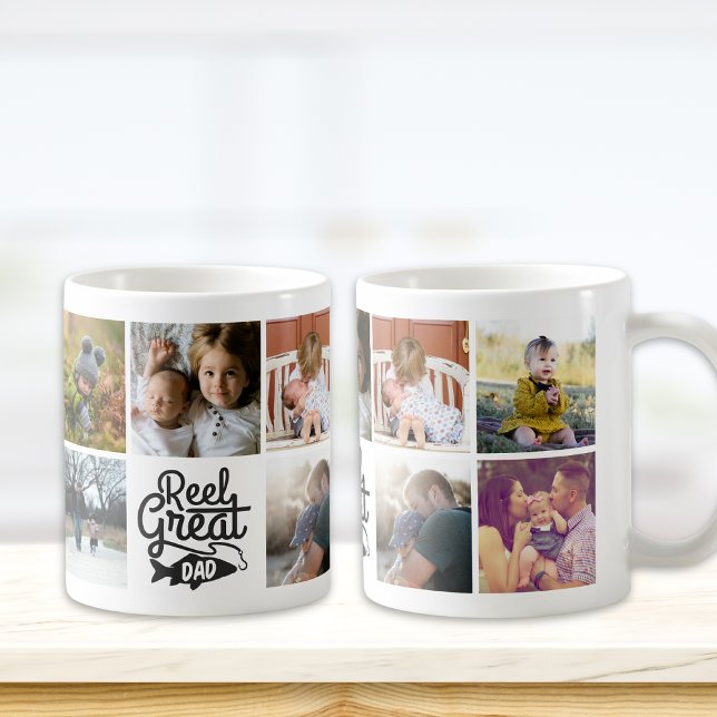 Taza De Café Reel Great Dad Pescador Personalizado Mug (Subido por el creador)