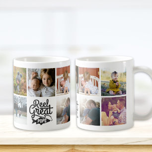 Taza De Café Reel Great Pops Personalizado Pescador Mug