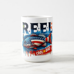 Taza De Café Reel Guay Dad - Estilo de pesca patriótico