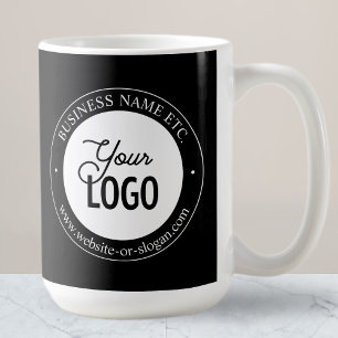 Taza De Café Reemplazo de logotipo fácil y texto personalizable