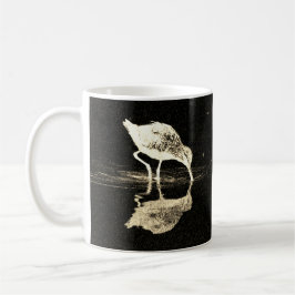 Taza De Café Reflejo de pájaro Amante de la naturaleza blanca y
