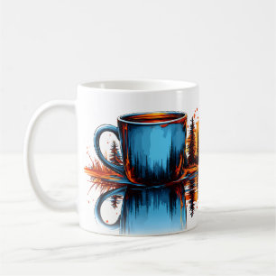 Taza de café Reflexión de la Naturaleza Escénica