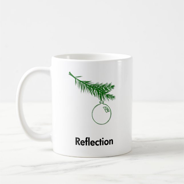 Taza De Café Reflexión de Ornamentos (Izquierda)