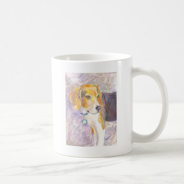 Taza De Café Reflexión del perrito (Derecha)
