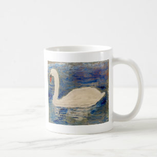 Taza De Café Reflexiones de cisne sobre arte de aves