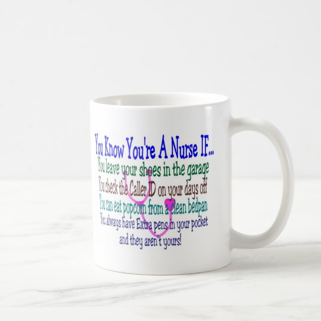 Taza De Café Refranes divertidos de la enfermera (Derecha)