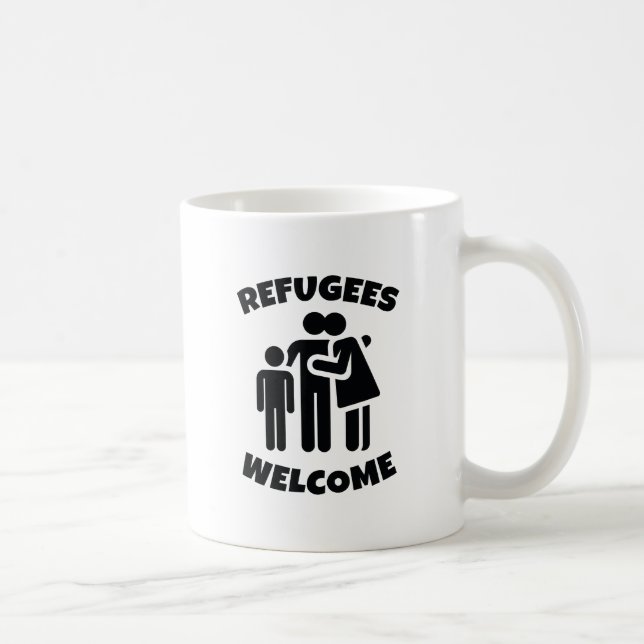 Taza De Café Refugiados Bienvenidos (Derecha)
