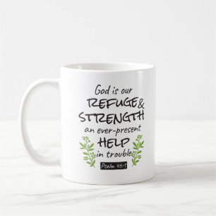 Taza De Café Refugio divino - Salmo 46:1 por Confort Espiritual