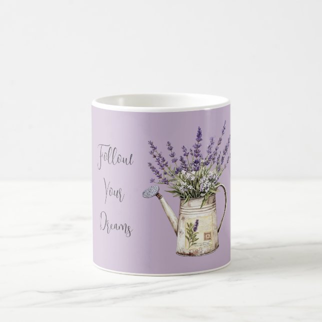 Taza De Café Regadera de Flores de Lavanda (Centro)