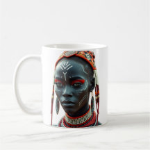 Regal African Tribal Beauty Mug | Afrocéntrico