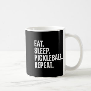 Taza De Café Regala comer dormir pickleball repetir divertido j