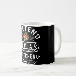 Taza De Café Regala un disfraz de Halloween de superhéroe diver