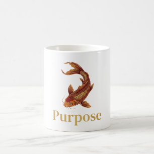 Taza De Café Regalo atemporal de koi símbolo de fuerza