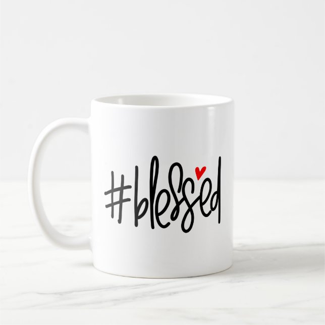 Taza De Café Regalo bendito personalizado (Izquierda)