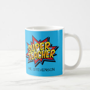 Taza De Café Regalo cómico del profesor del superhéroe