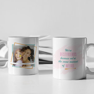 Taza De Café Regalo conmemorativo de foto de mejores amigos div
