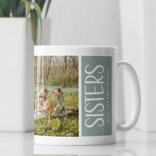 Taza De Café Regalo conmemorativo de foto y cita para hermanas