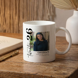 Taza De Café Regalo conmemorativo de graduación Twenty26 con fo