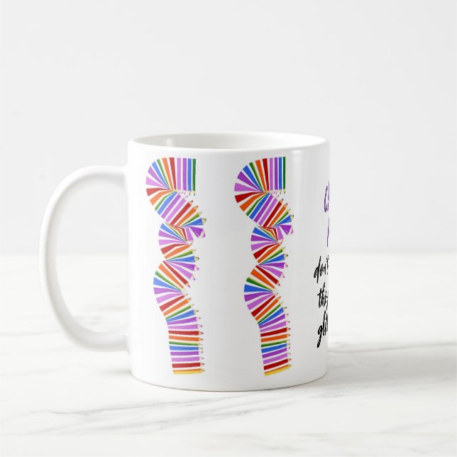 Taza De Café Regalo creativo. Cita divertida de un artista (Izquierda)