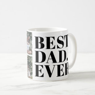 Taza De Café Regalo De 3 Fotos Del Mejor Papá Moderno Y Atracti