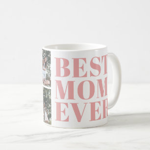 Taza De Café Regalo de 3 Fotos Mejor Mamá del Mundo Moderna y N