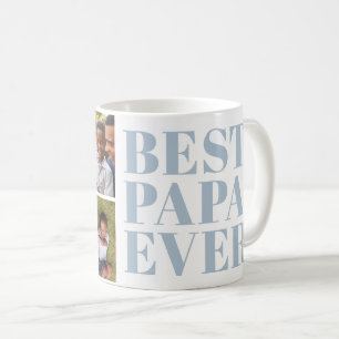 Taza De Café Regalo de 3 Fotos Papá Más Grande Moderno