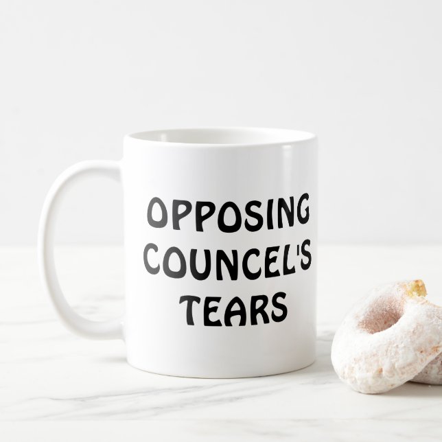 Taza De Café Regalo de abogado para abogado que se opone a las  (Con donut)
