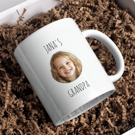 Taza De Café Regalo de abuelo personalizado | Cara de nieto per