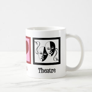 Taza De Café Regalo de actor de teatro Peace Love