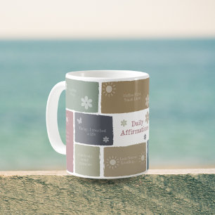 Taza De Café Regalo de Afirmación Positiva Boho con Inspiración