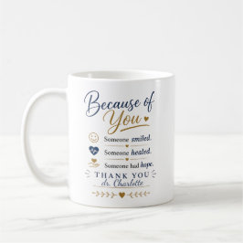 Taza De Café Regalo de Agradecimiento al Doctor por su dedicaci