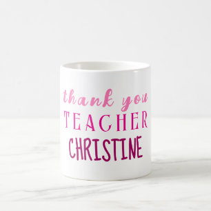 Taza De Café Regalo de agradecimiento al profesor, gracias pers