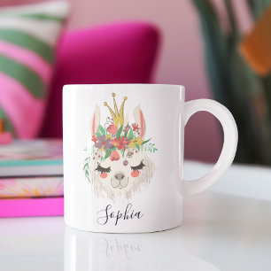 Taza De Café Regalo de alpaca con nombre personalizado, cara de