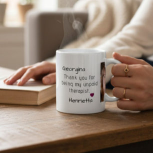 Taza De Café regalo de amigos gracias por ser mi terapeuta