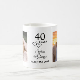 Taza De Café Regalo de aniversario de bodas personalizado con f