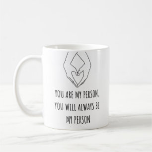 Taza De Café Regalo de aniversario 'Eres mi persona'