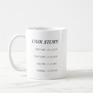 Taza De Café Regalo de aniversario para pareja personalizado