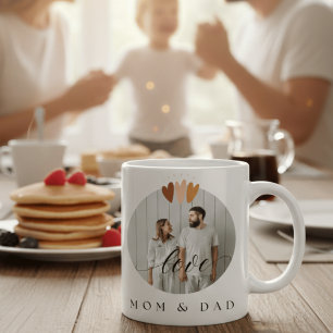Taza De Café Regalo de aniversario personalizado para mamá y pa