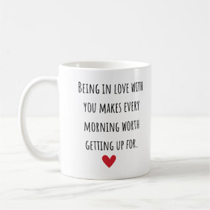 Taza De Café Regalo de aniversario por estar enamorado de ti