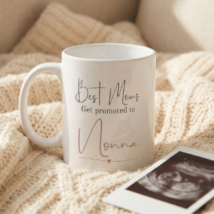Taza De Café Regalo de anuncio de embarazo Ascendida a Nonna